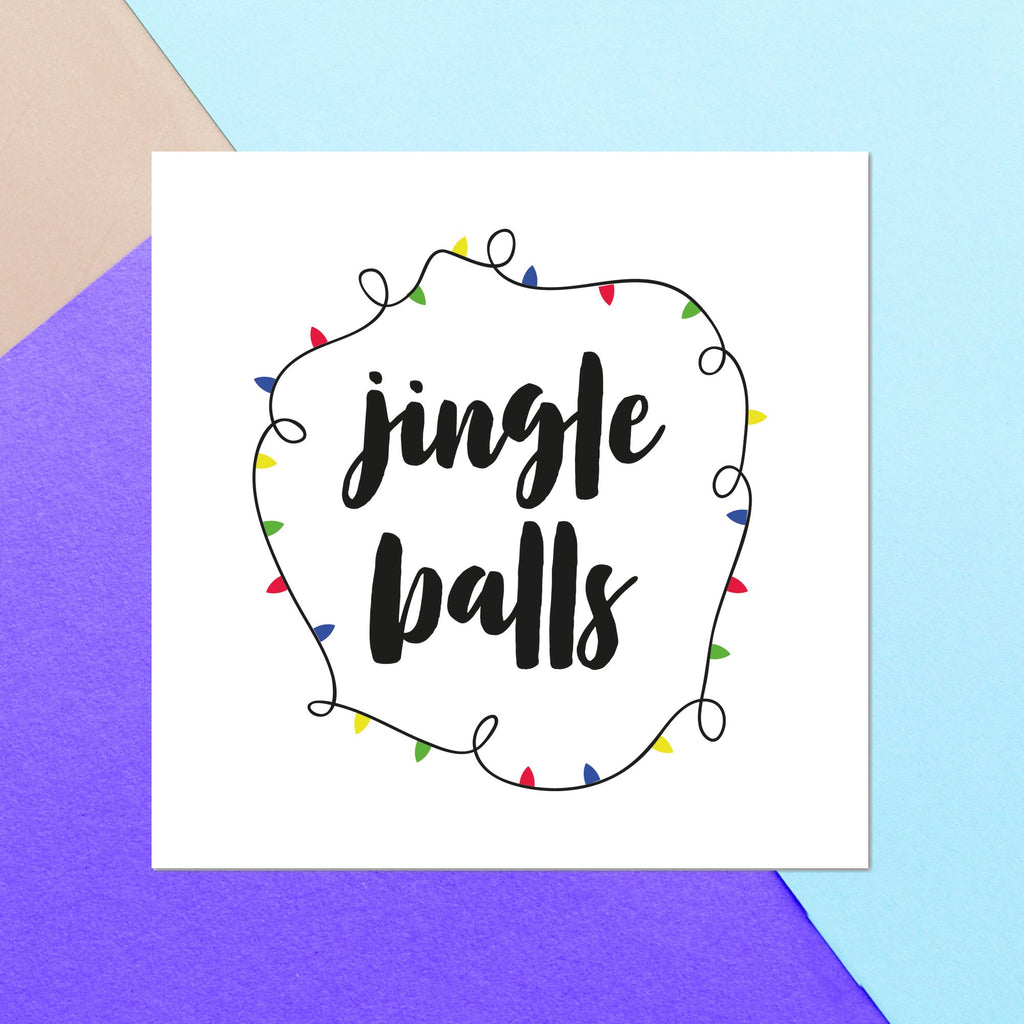 Jingle Balls Square Greetings Card