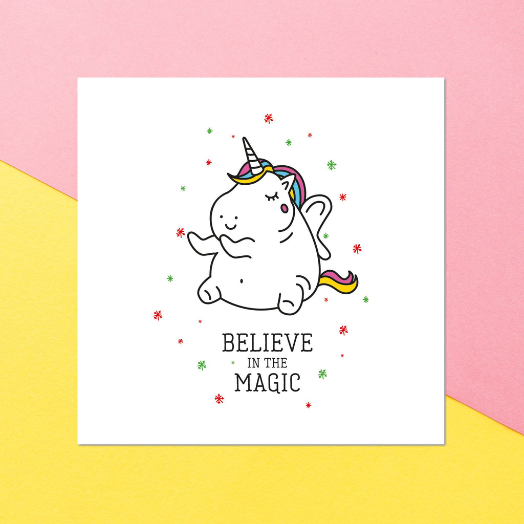 Believe In The Magic Square Greetings Card
