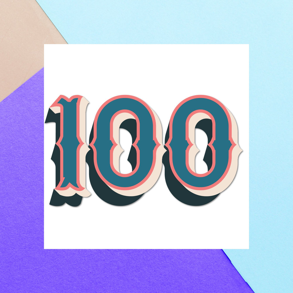 100 Square Greetings Card