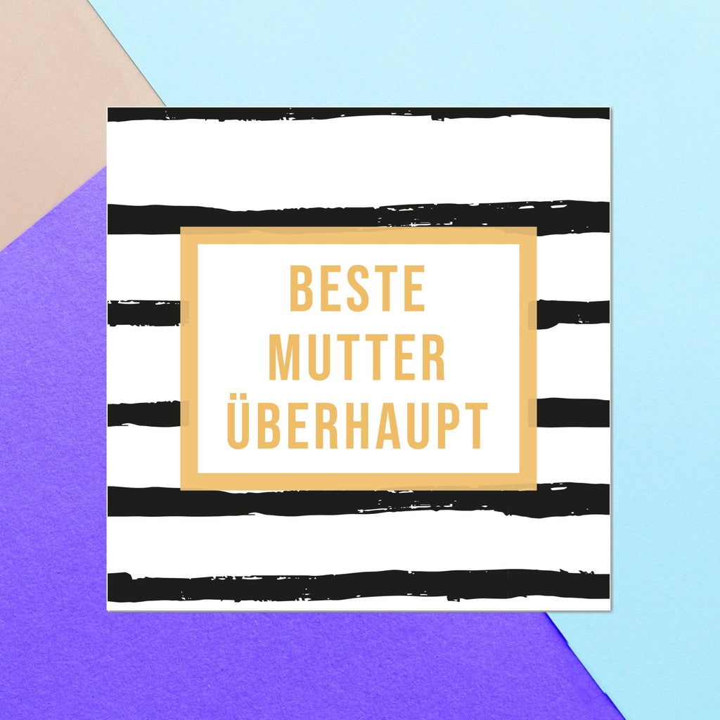 Beste Mutter ?_berhaupt Square Greetings Card