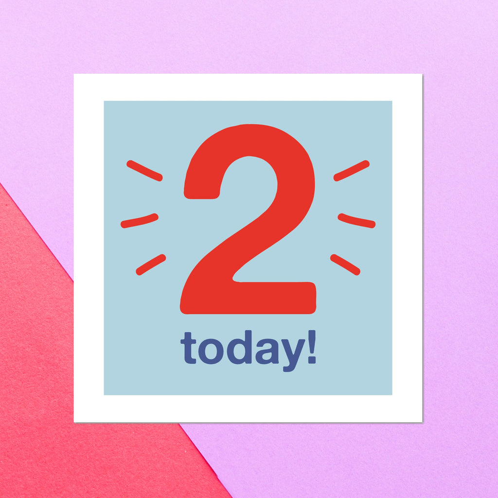 Two Today Square Greetings Card