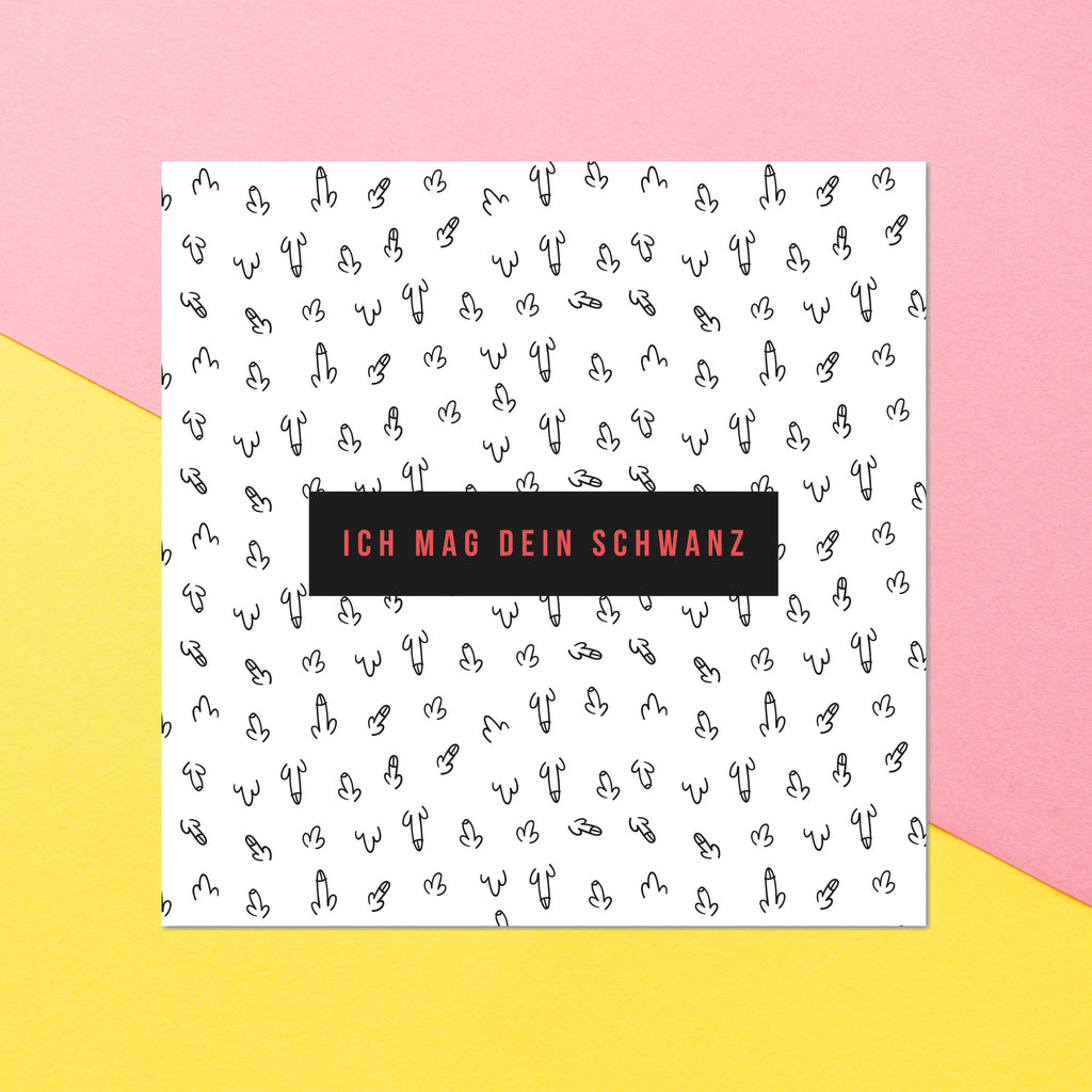 Ich Mag Dein Schwanz Square Greetings Card