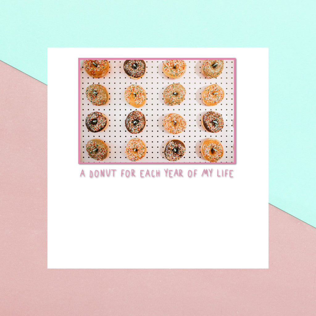 Birthday Specific Collections 16th Donut Birthday Square Greetings Card