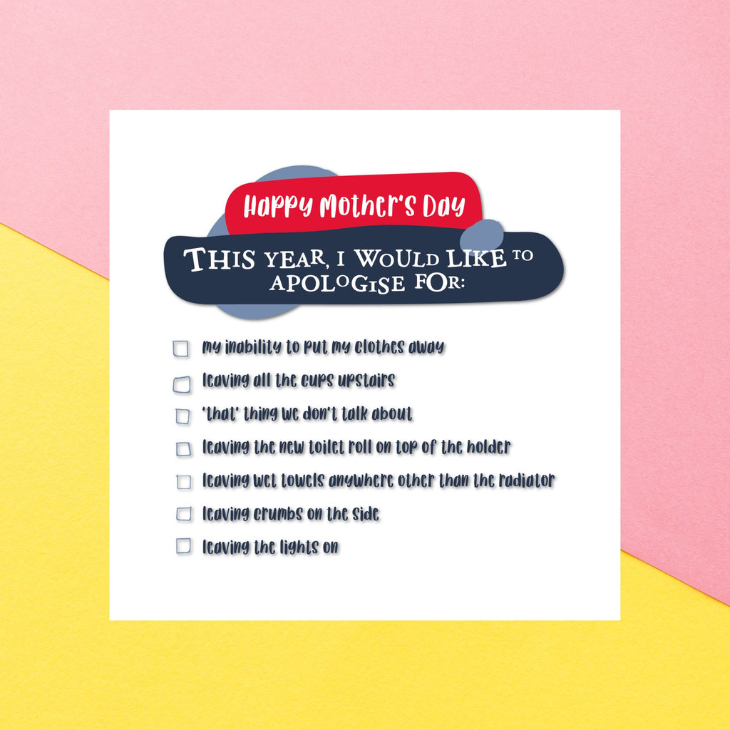 This Year, I Would Like To Apologise For... Square Greetings Card