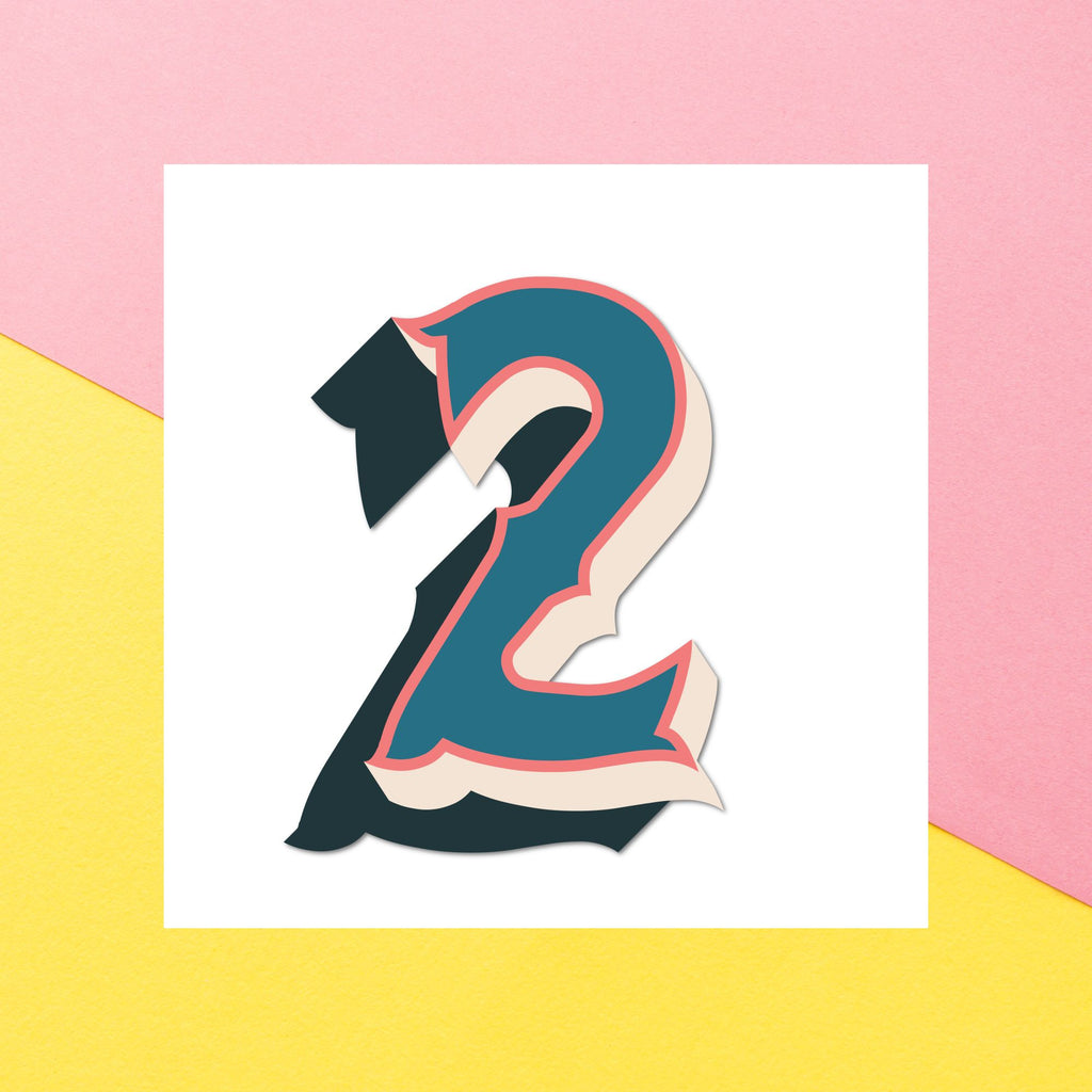 2 Square Greetings Card