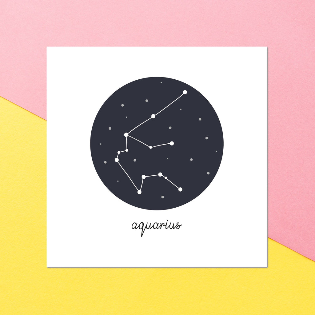 Aquarius Square Greetings Card
