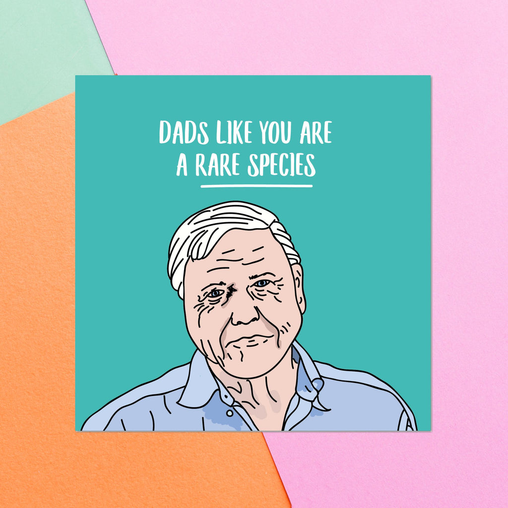Dads Like You Are A Rare Species Square Greetings Card