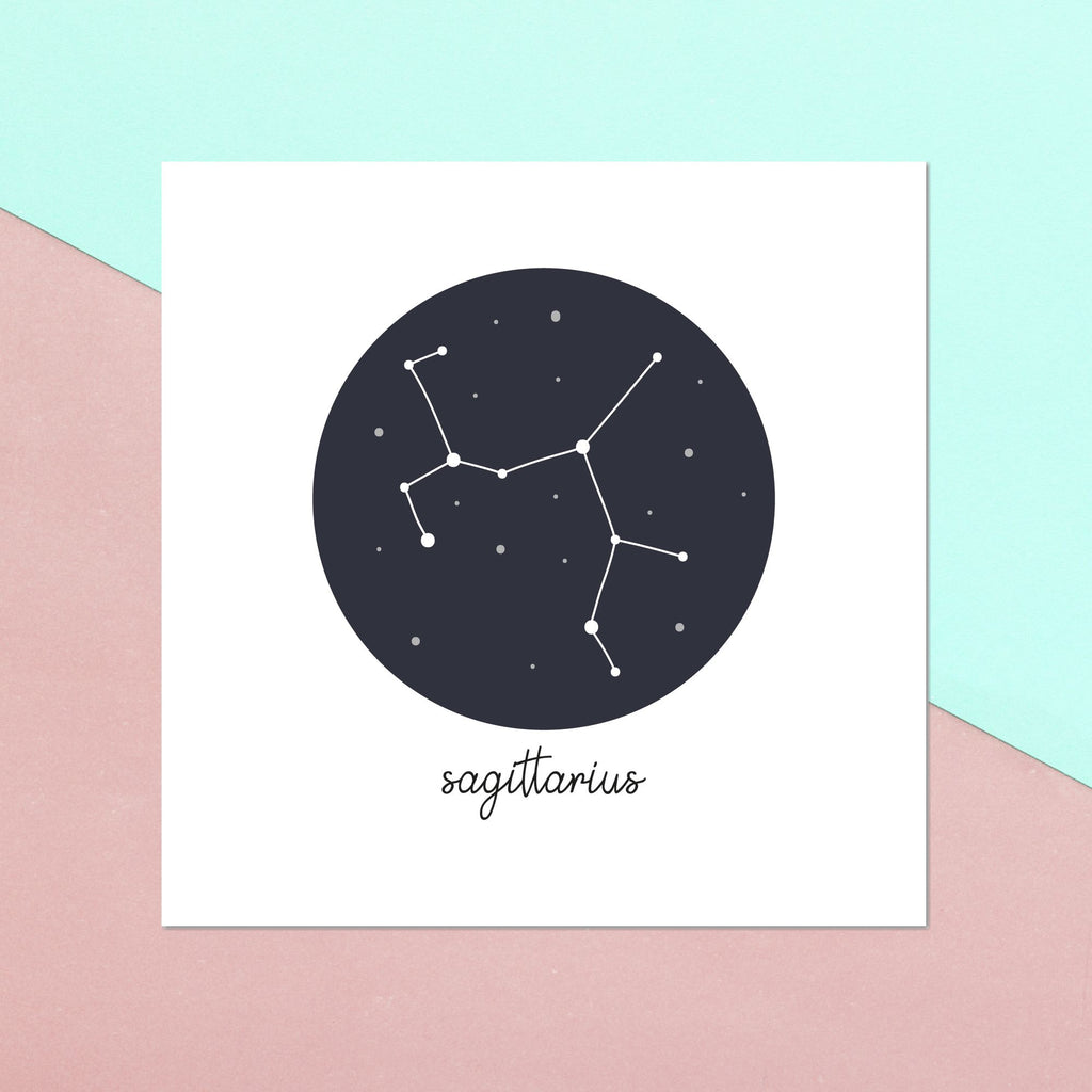 Sagittarius Square Greetings Card