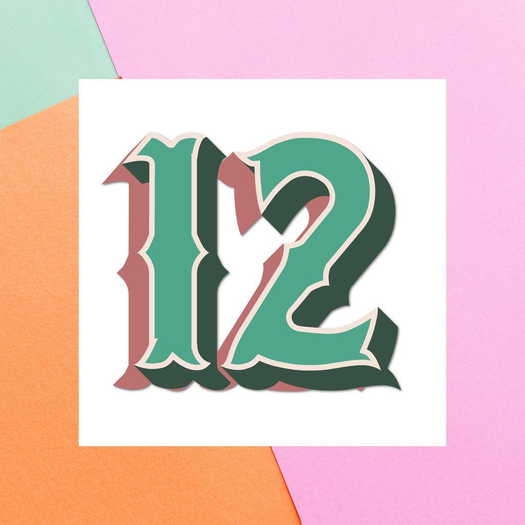 12 Square Greetings Card