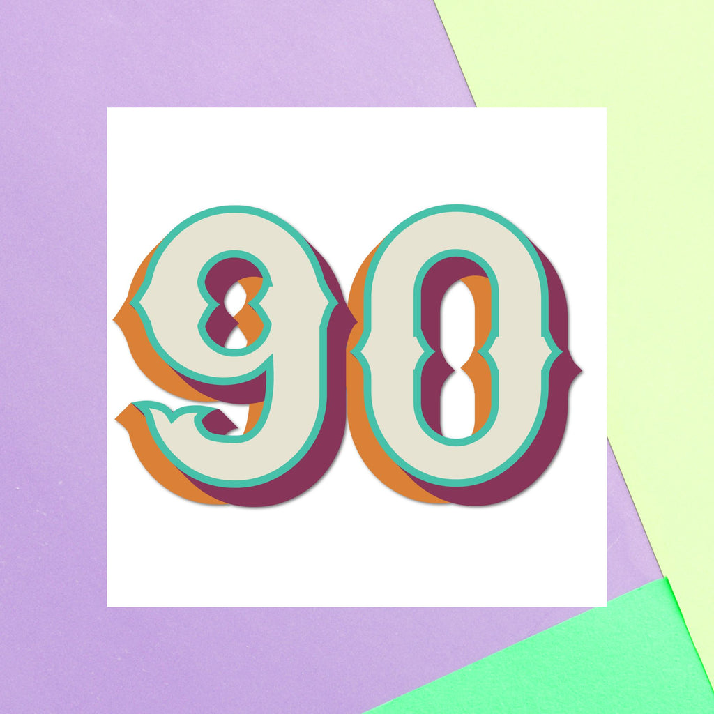 90 Square Greetings Card