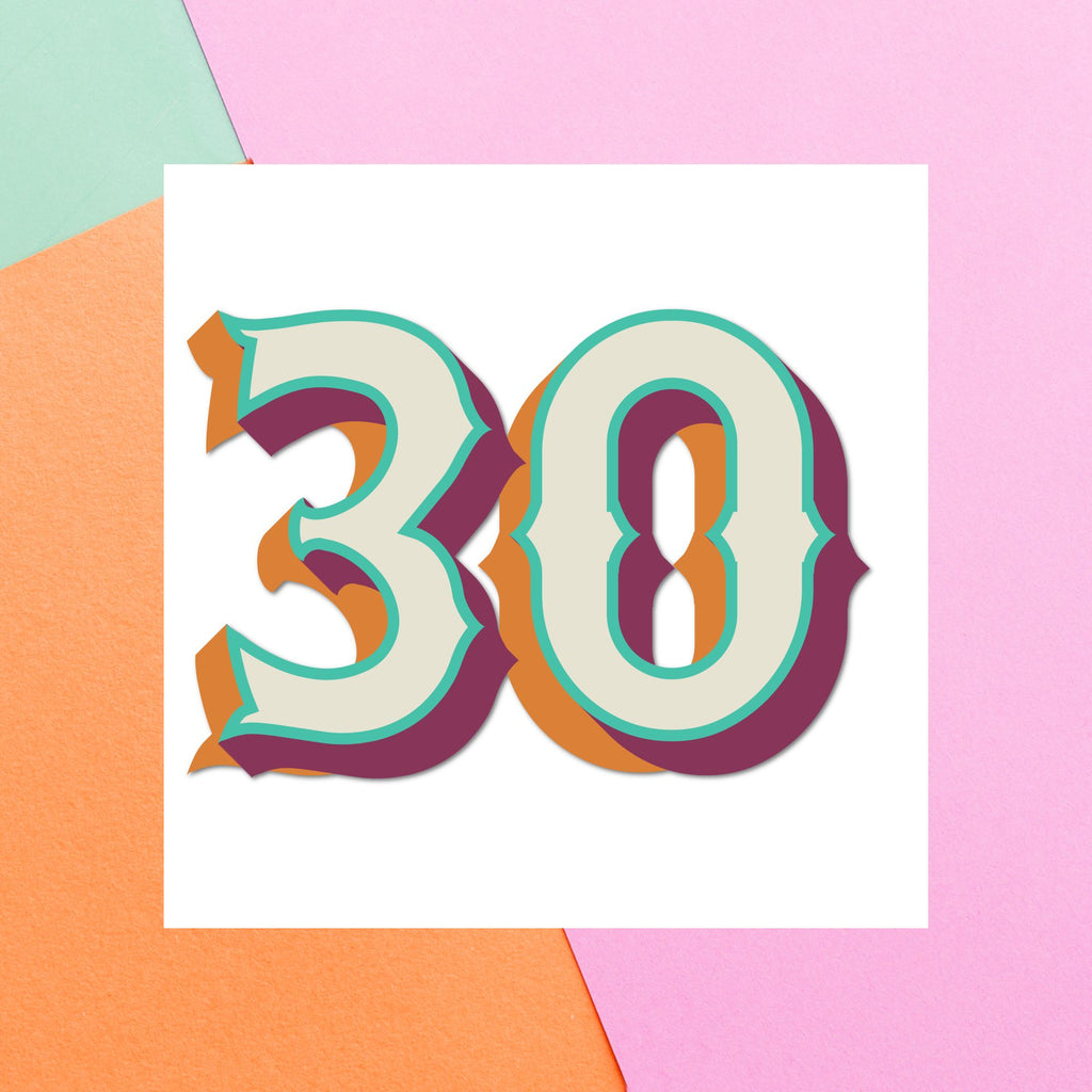 30 Square Greetings Card