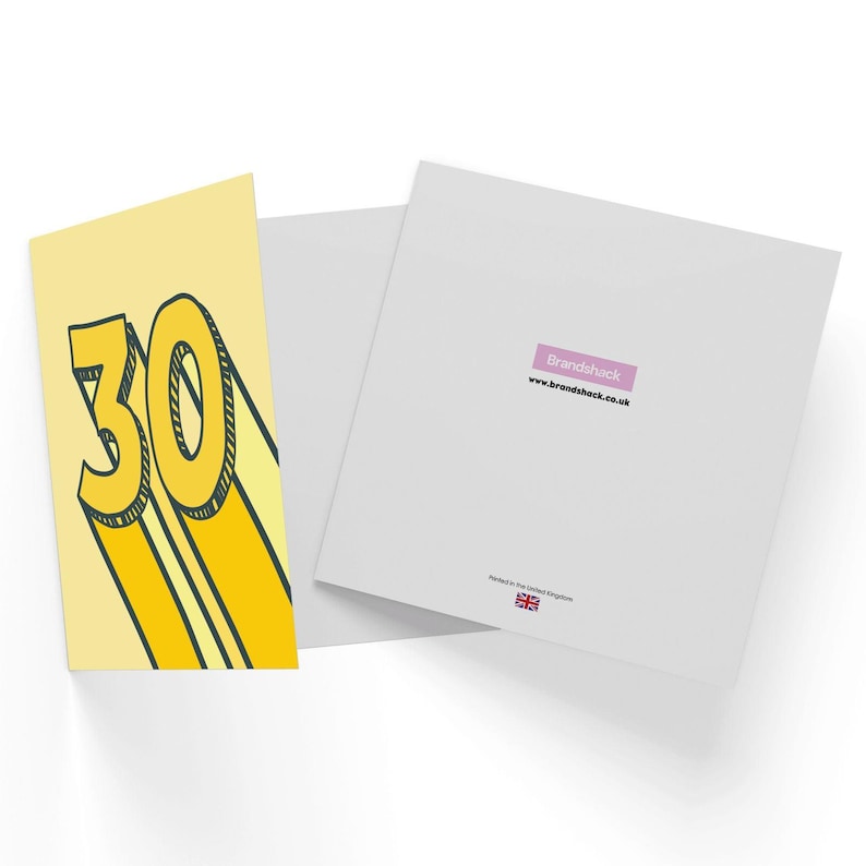 30th Birthday Square Greetings Card