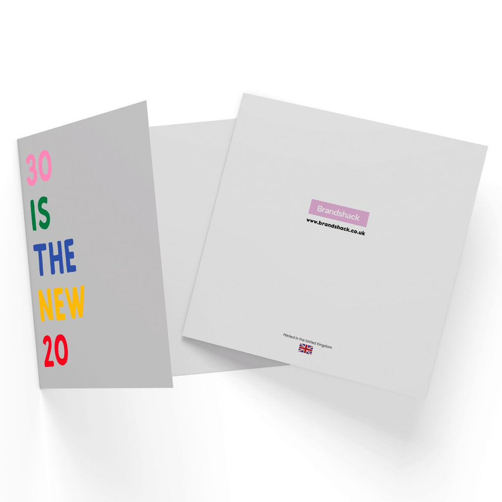 Birthday Specific Collections 30 Is The New 20 Birthday Square Greetings Card