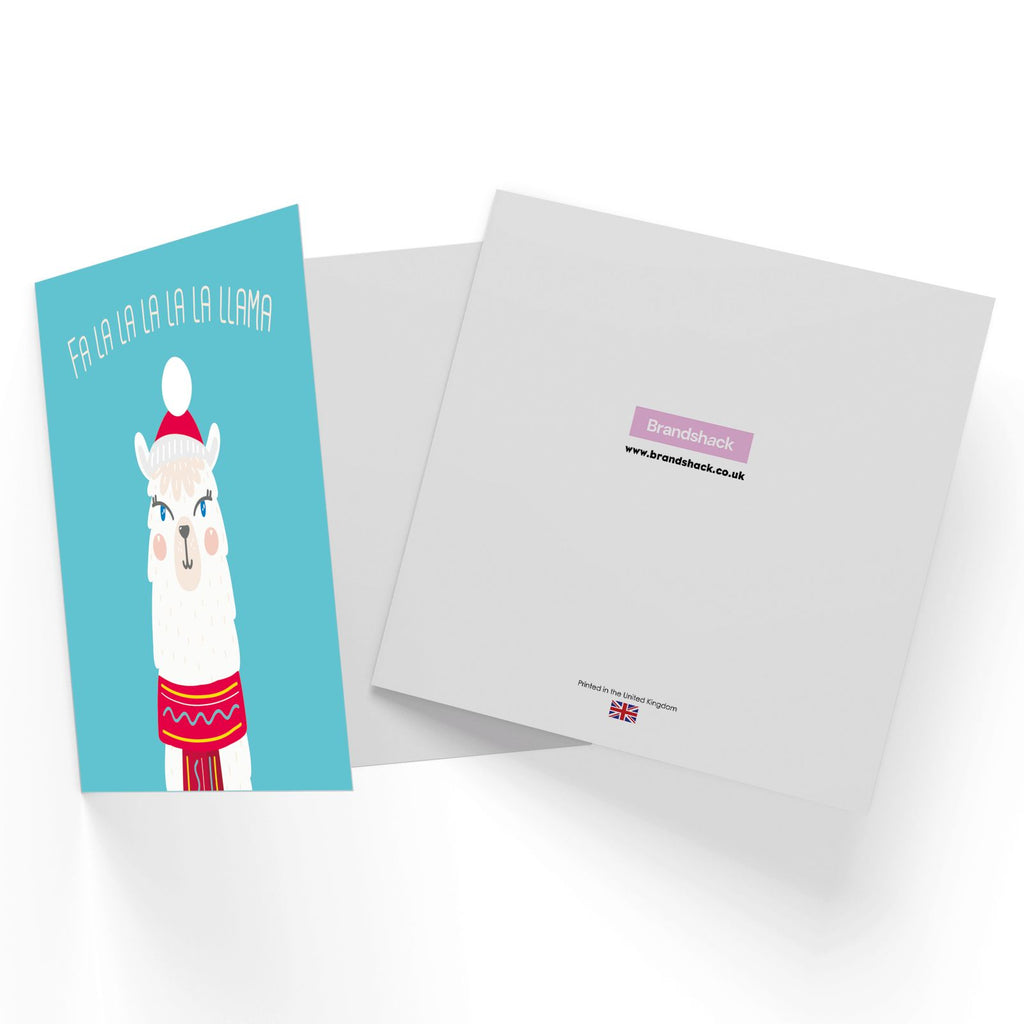 Fa La La La La La Llama Square Greetings Card