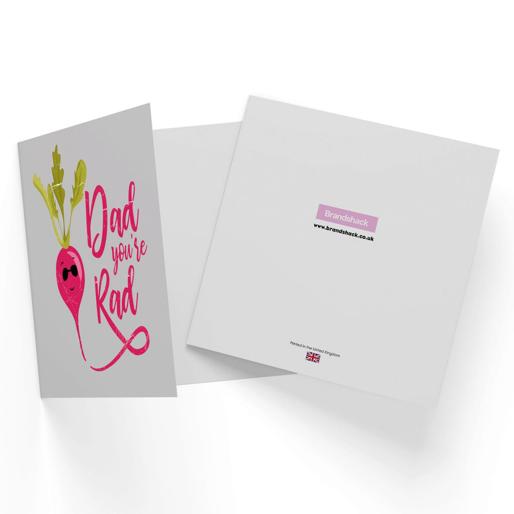 Dad You're Rad Square Greetings Card