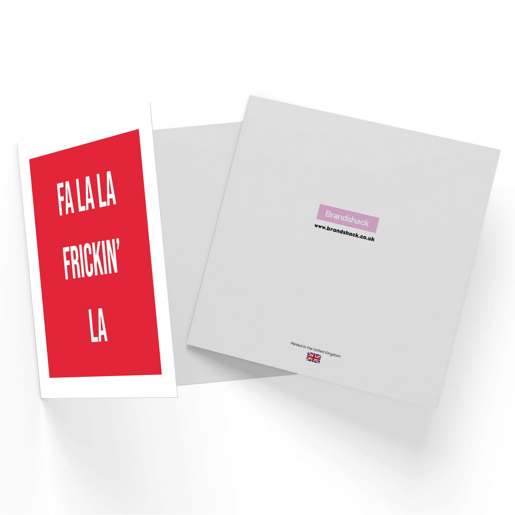 Fa La La Frickin' La Square Greetings Card