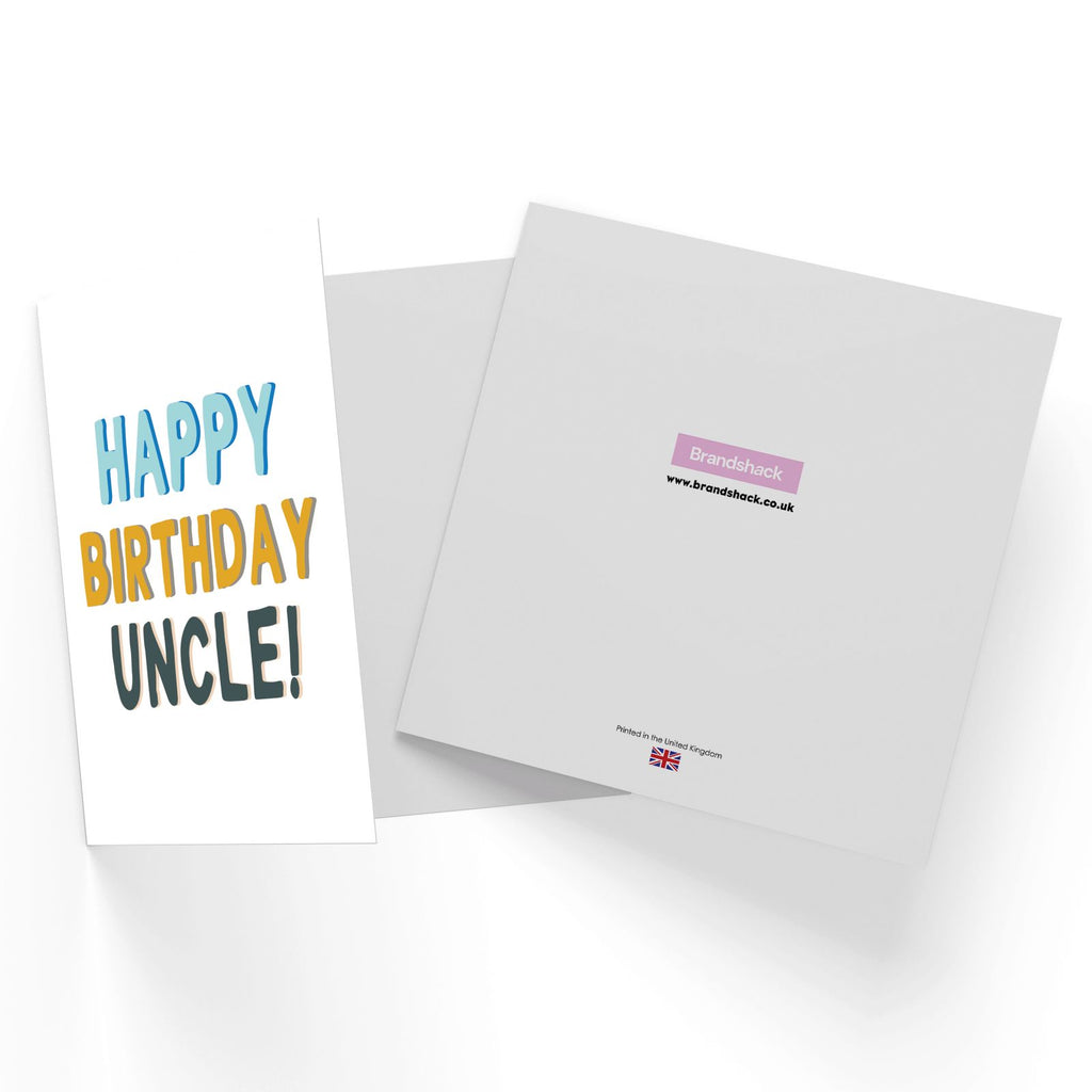 Happy Birthday Uncle Square Greetings Card