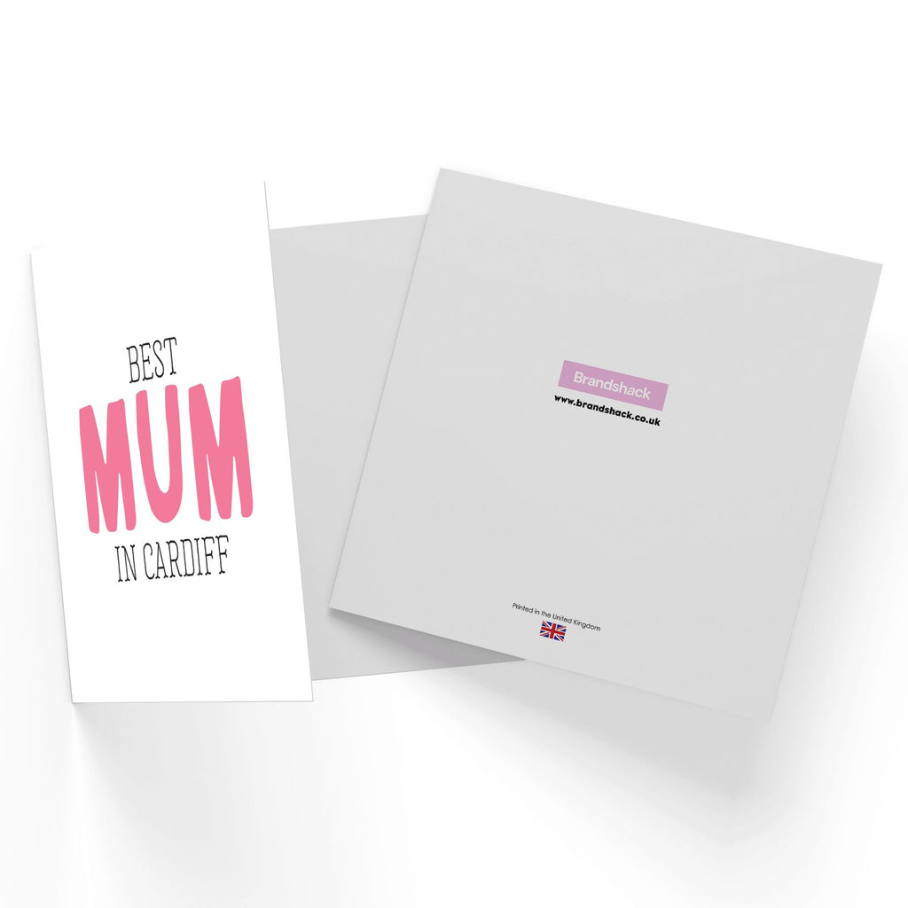 Best Mum In Cardiff Square Greetings Card