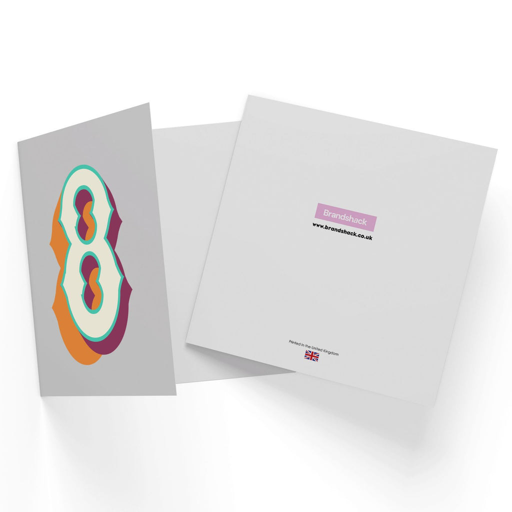 8th Birthday Square Greetings Card