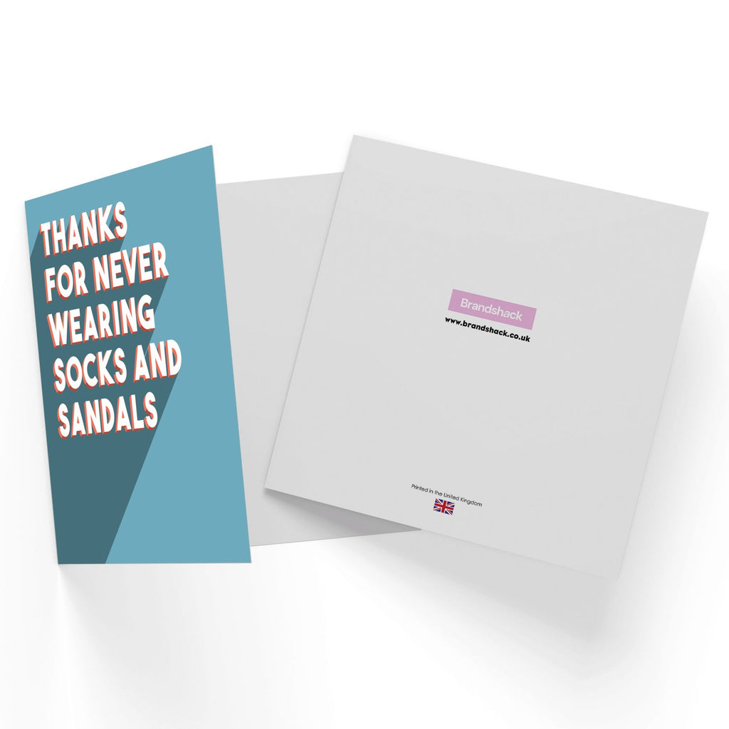Thanks For Never Wearing Socks And Sandals Square Greetings Card