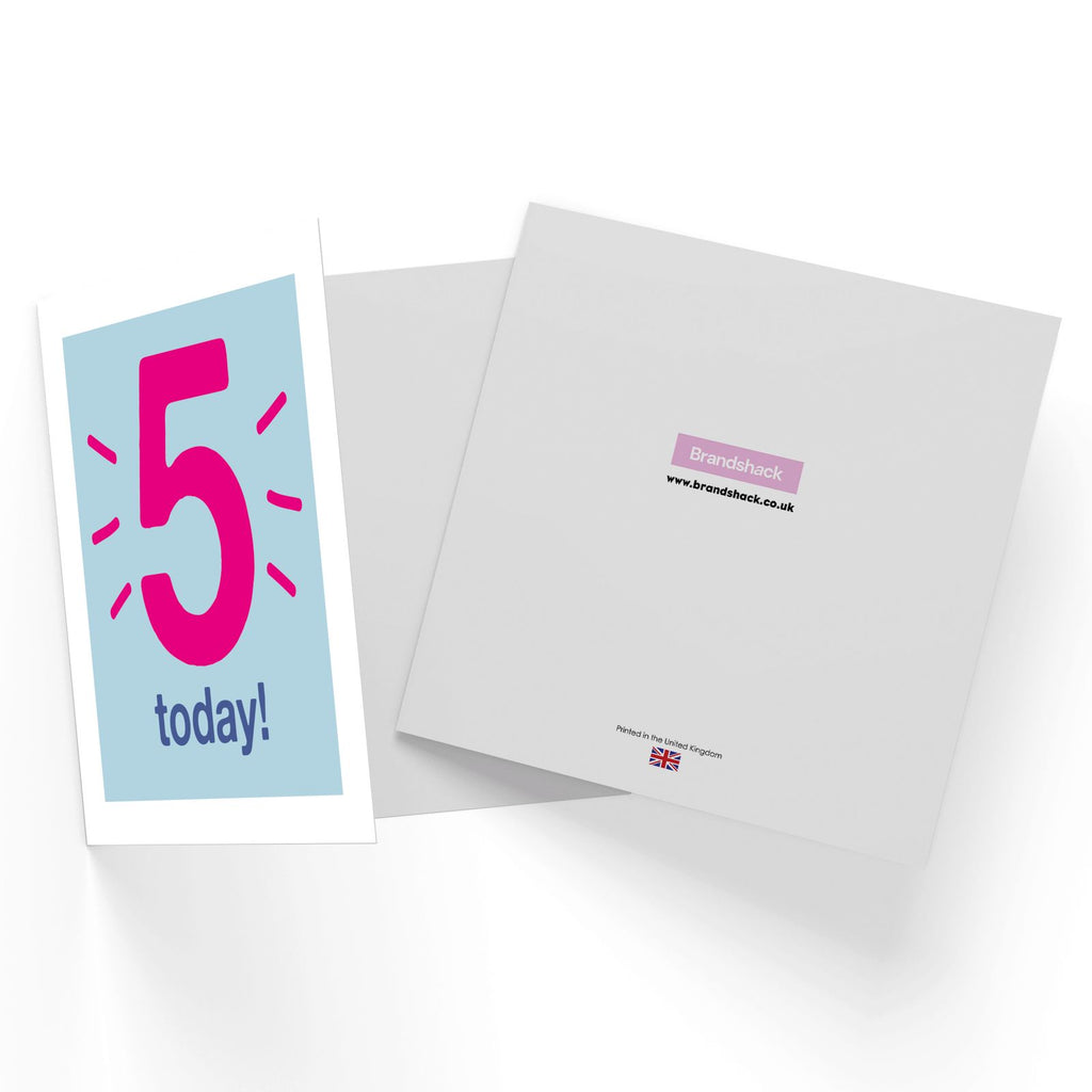 Five Today Square Greetings Card
