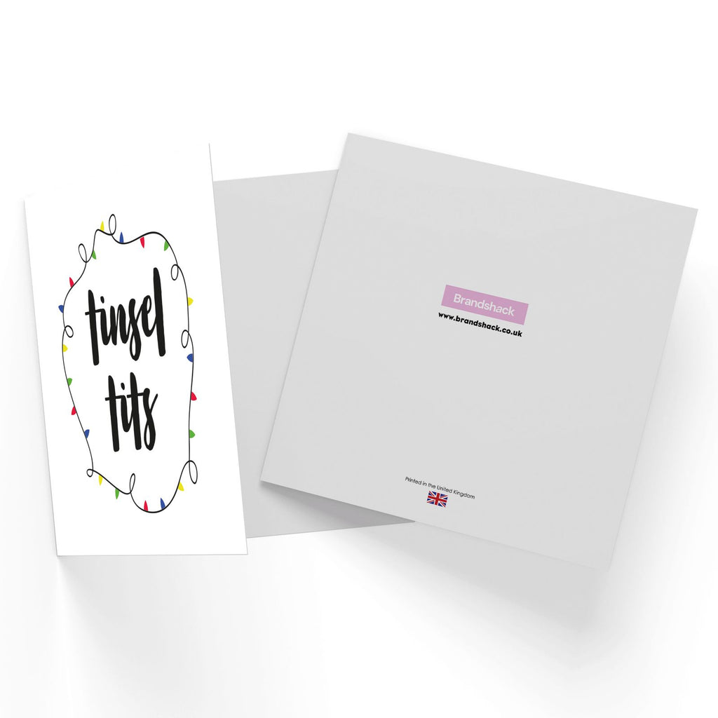 Tinsel Tits Square Greetings Card