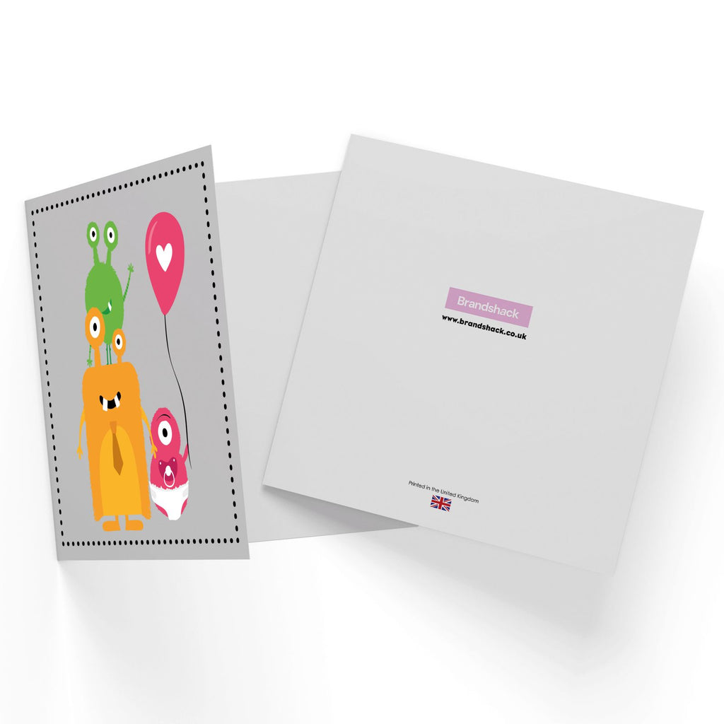 Alien Family Square Greetings Card