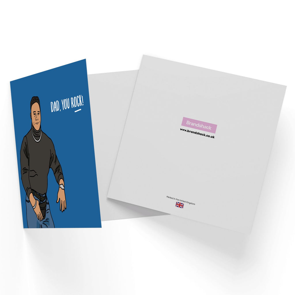 Dad, You Rock! Square Greetings Card