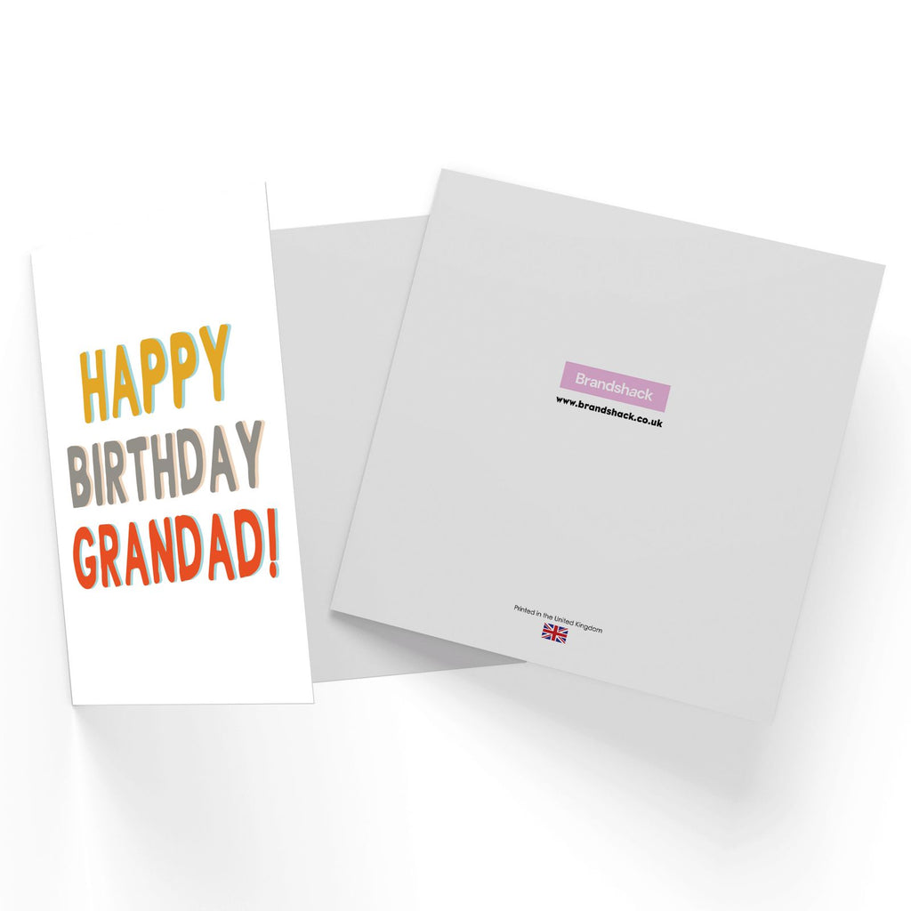 Happy Birthday Grandad Square Greetings Card