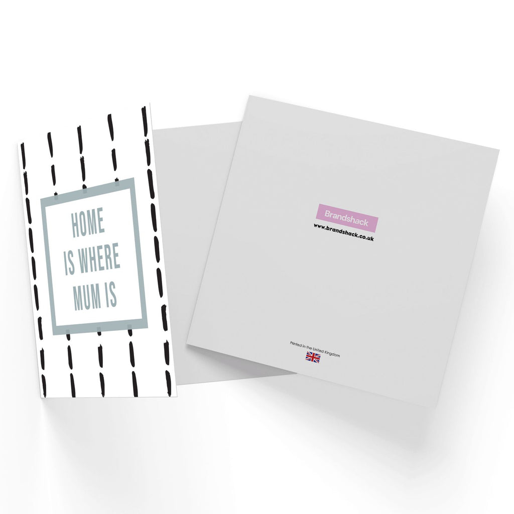 Home Is Where Mum Is Square Greetings Card
