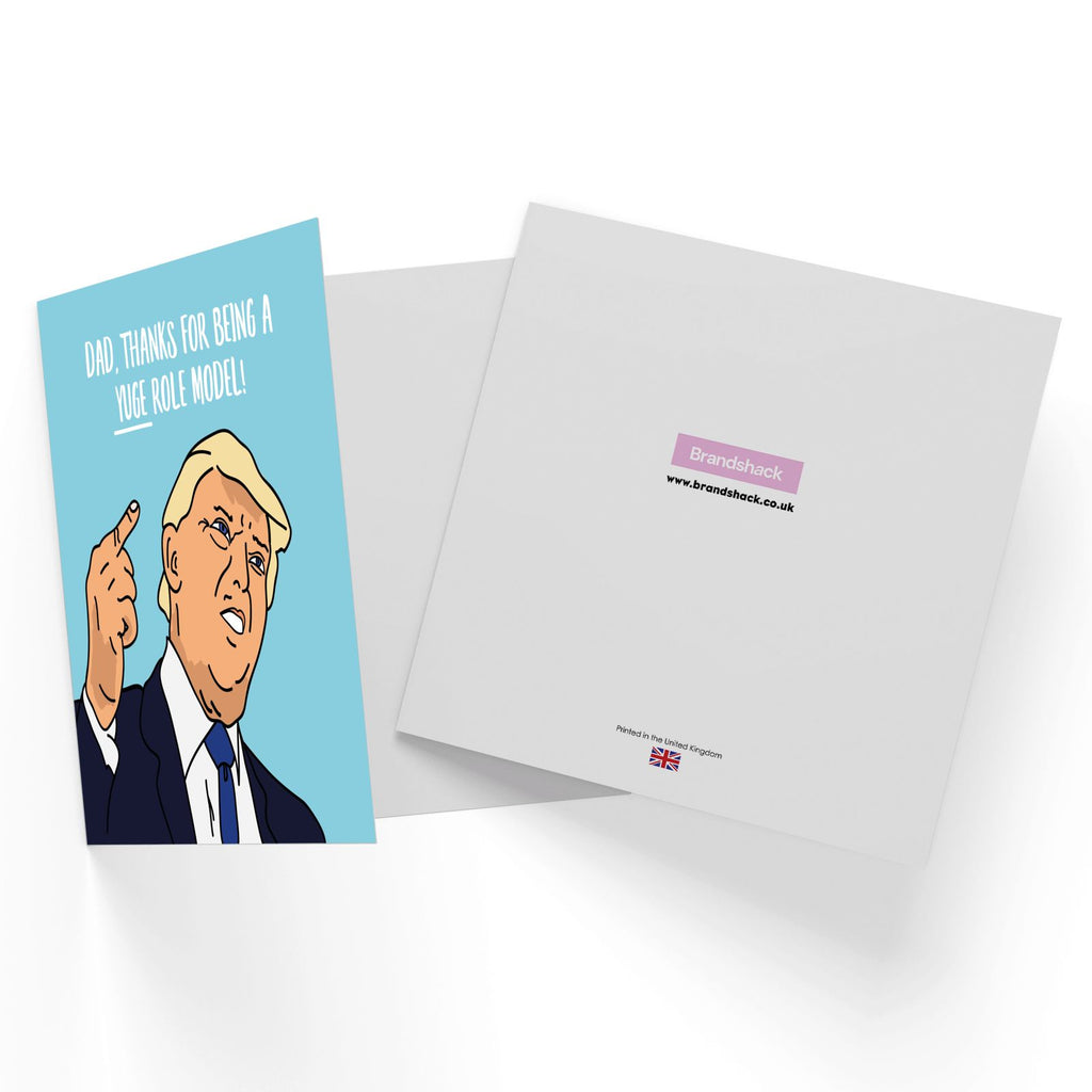 Dad, Thanks For Being A Yuge Role Model! Square Greetings Card