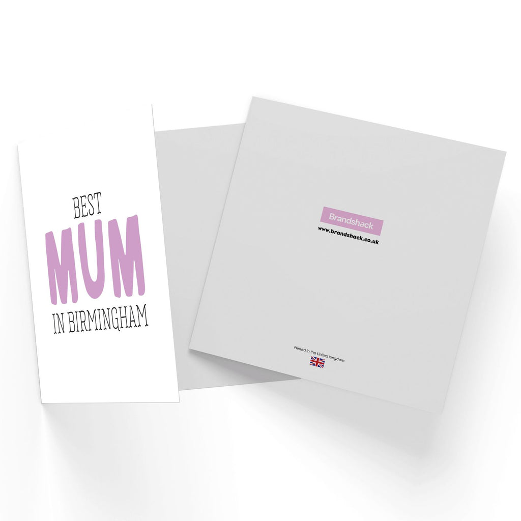 Best Mum In Birmingham Square Greetings Card