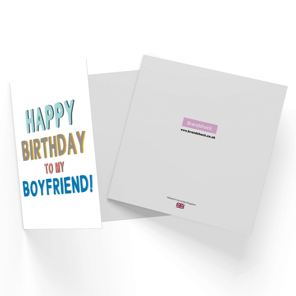 Happy Birthday To My Boyfriend Square Greetings Card