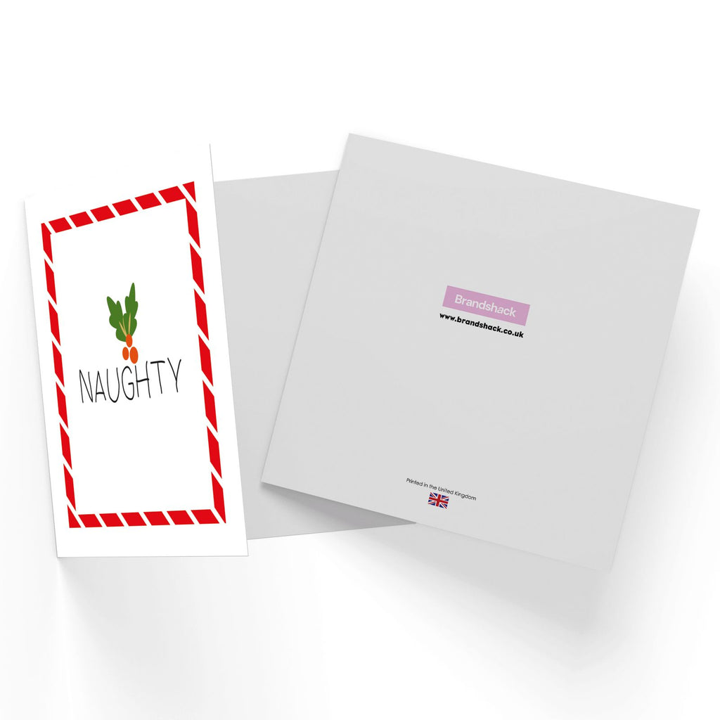 Naughty Square Greetings Card