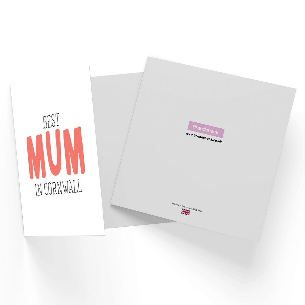 Best Mum In Cornwall Square Greetings Card