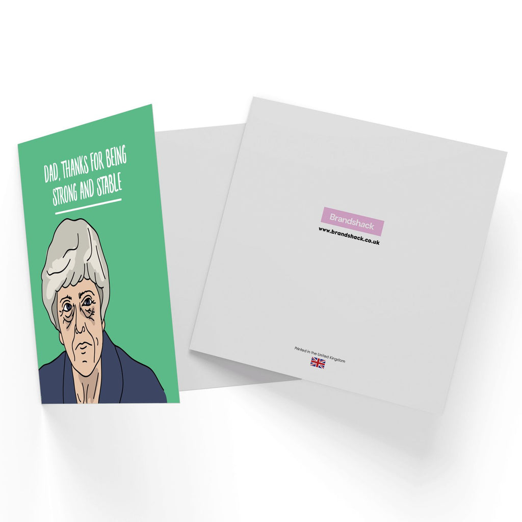 Dad, Thanks For Being Strong And Stable! Square Greetings Card