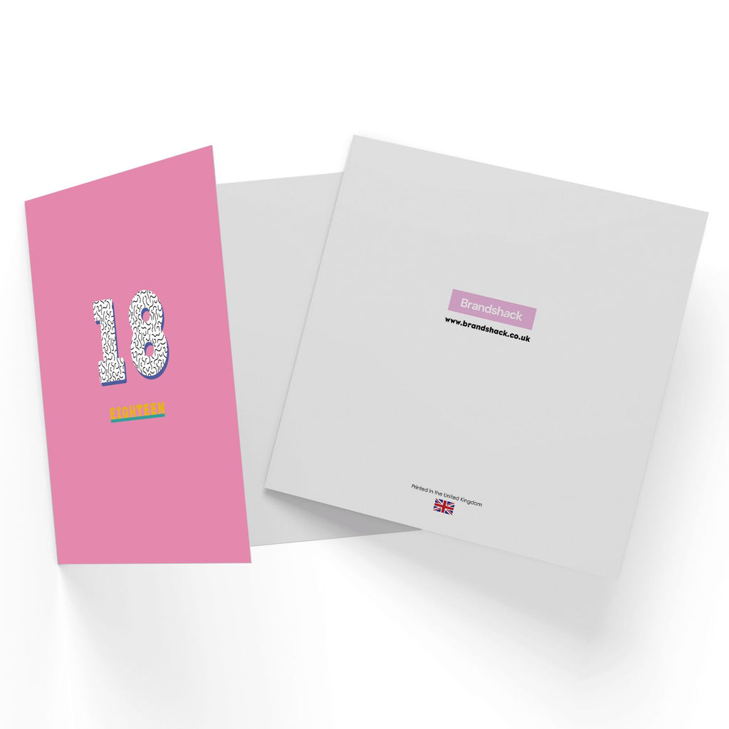 18th Birthday Square Greetings Card