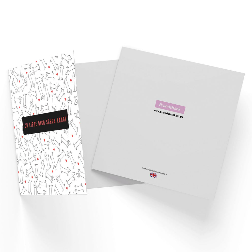 Ich Liebe Dich Schon Lange Square Greetings Card