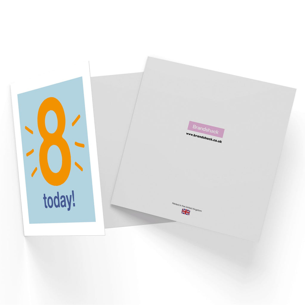Eight Today Square Greetings Card