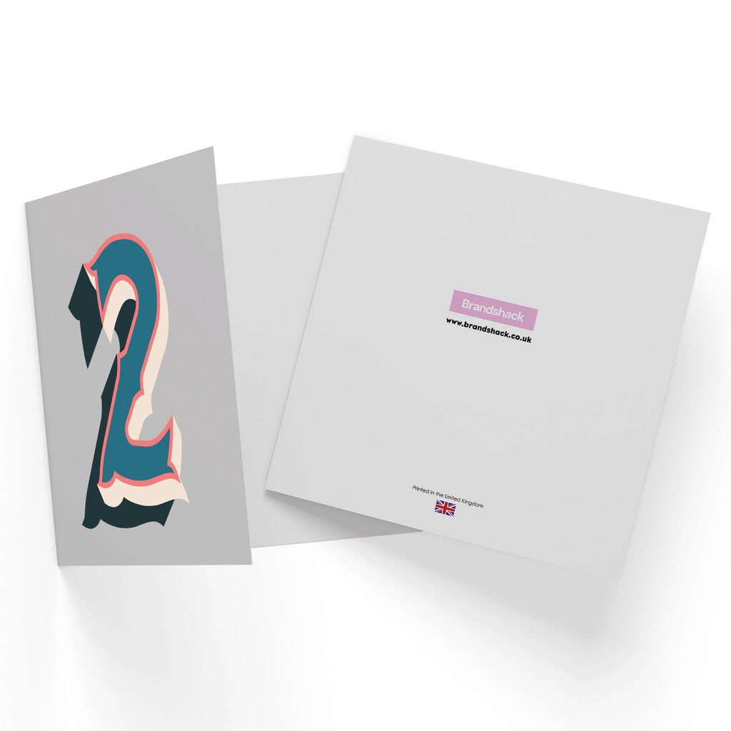 2nd Birthday Square Greetings Card