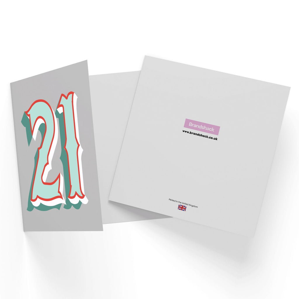 21 Square Greetings Card
