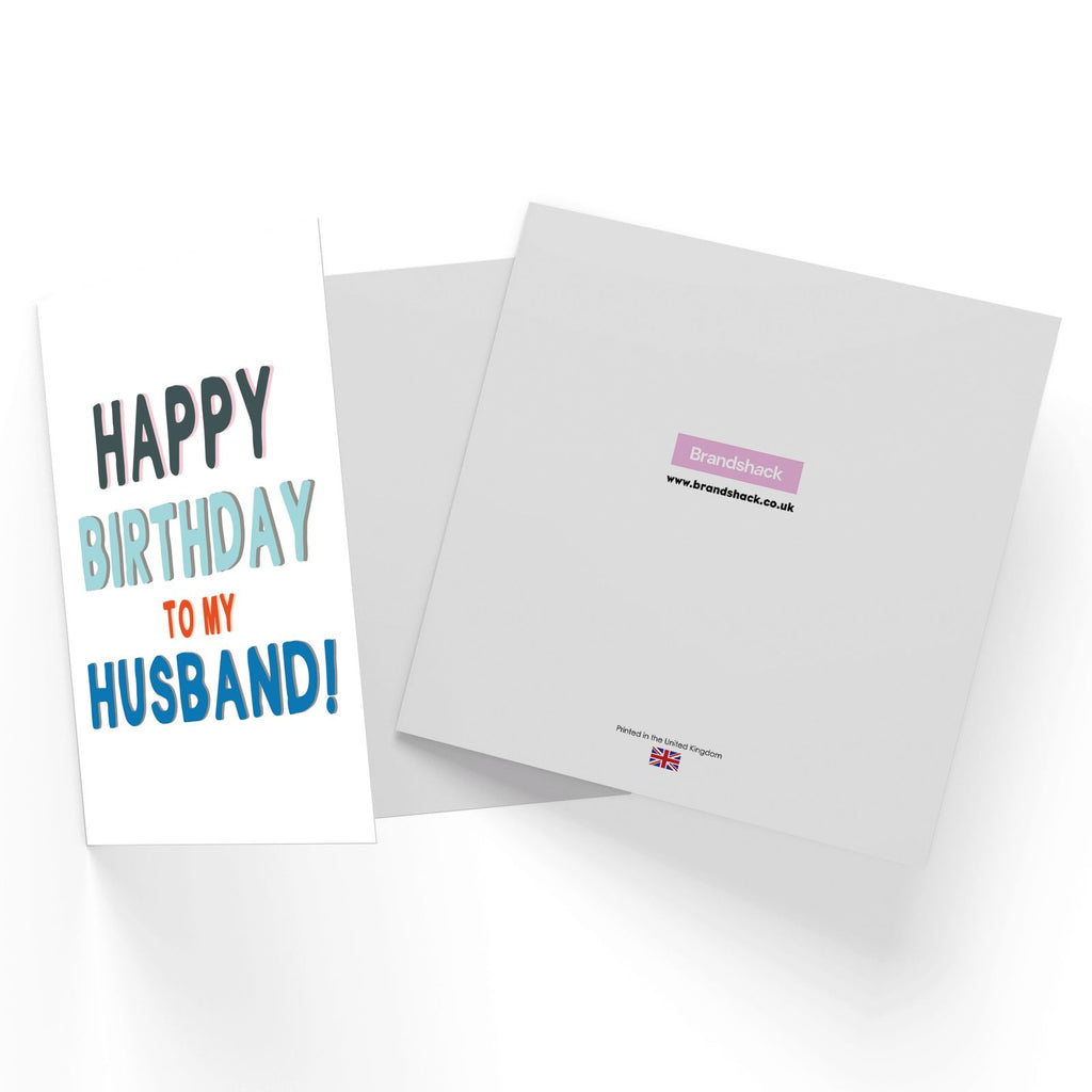 Happy Birthday To My Husband Square Greetings Card