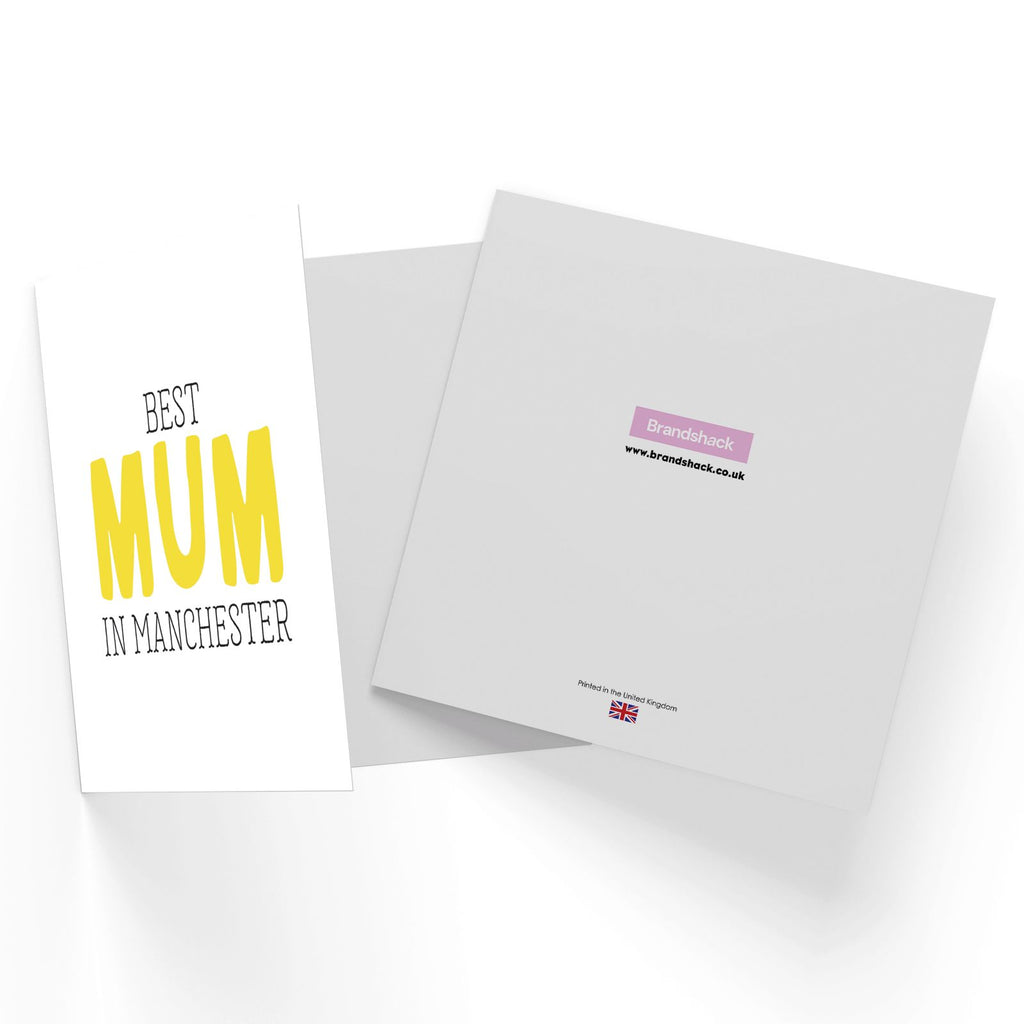 Best Mum In Manchester Square Greetings Card