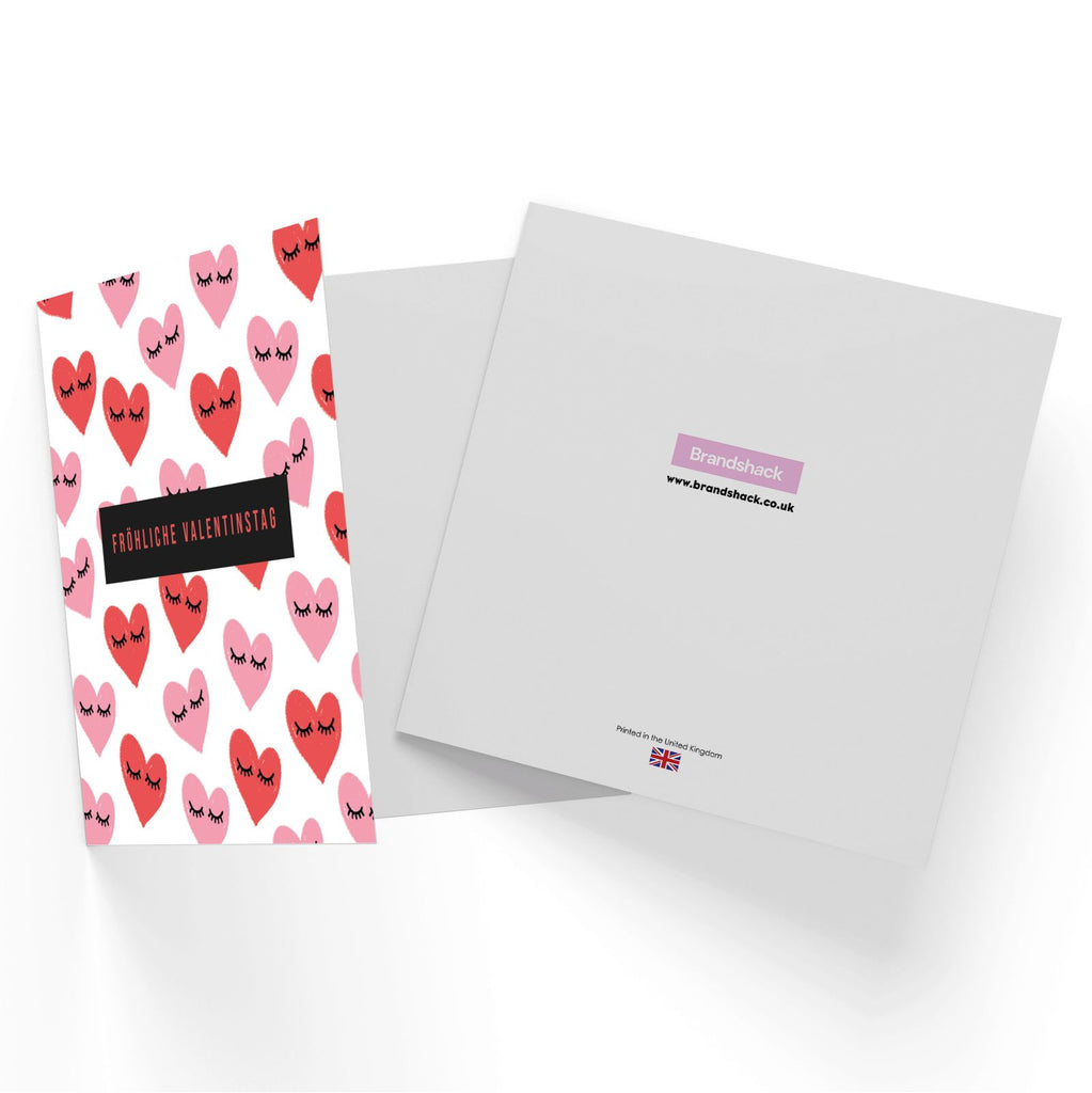Fr?hliche Valentinstag Square Greetings Card