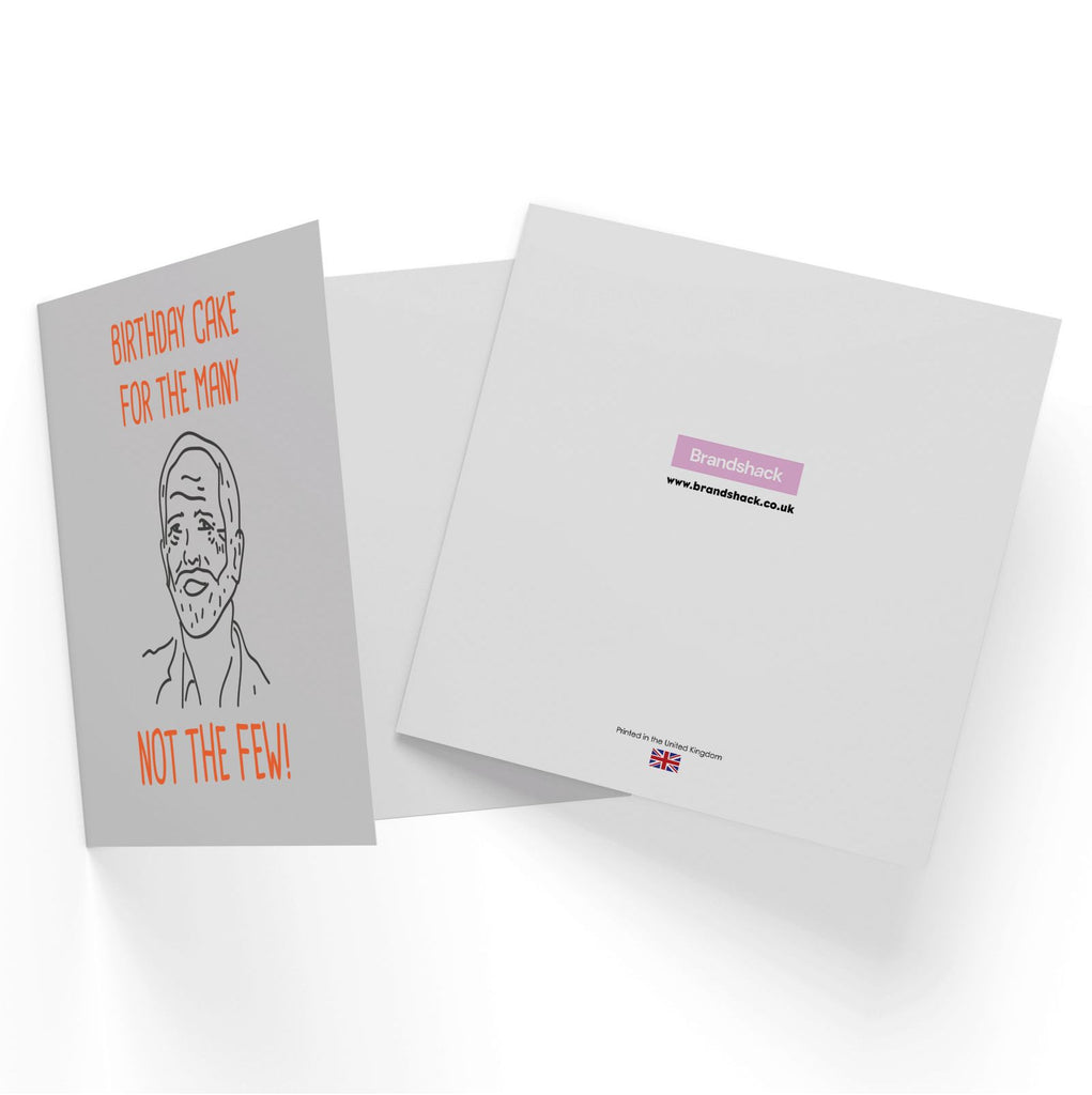 Birthday Cake For The Many Not The Few Square Greetings Card