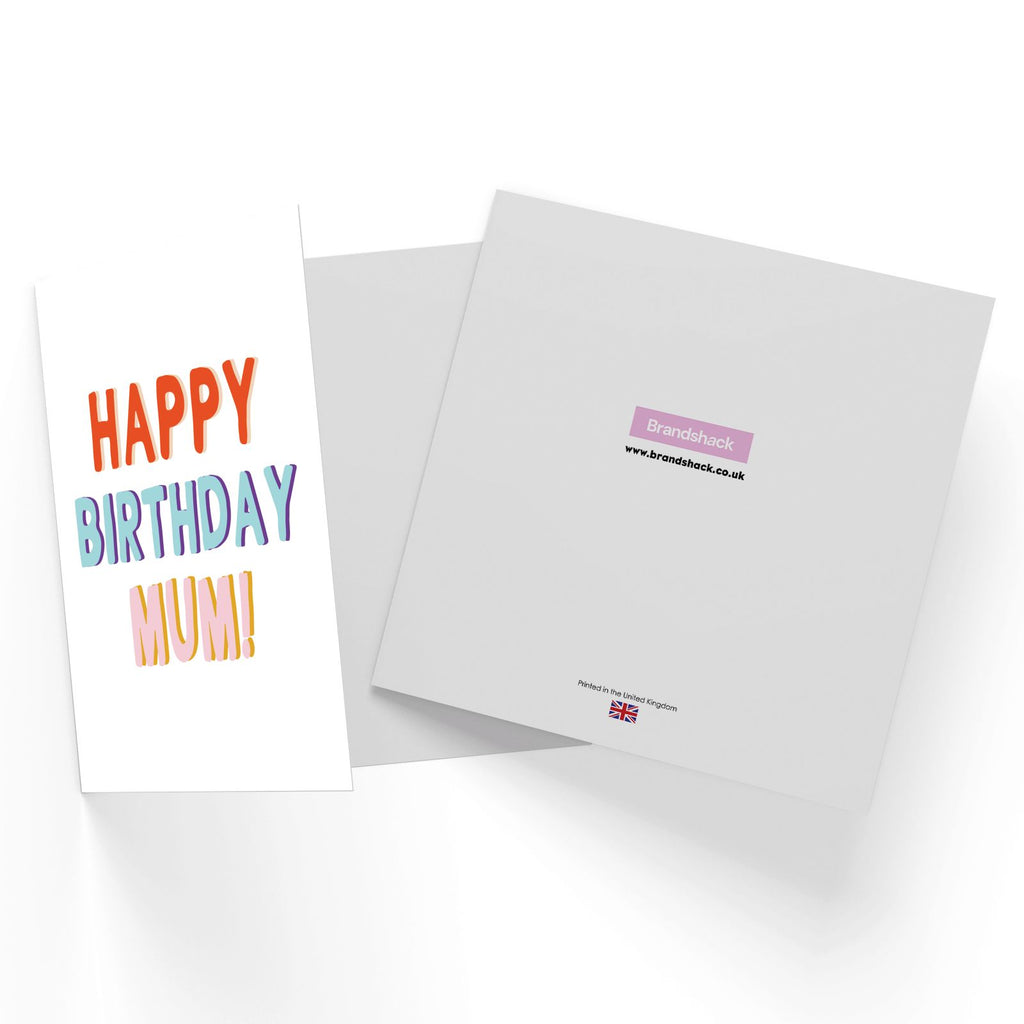 Happy Birthday Mum Square Greetings Card