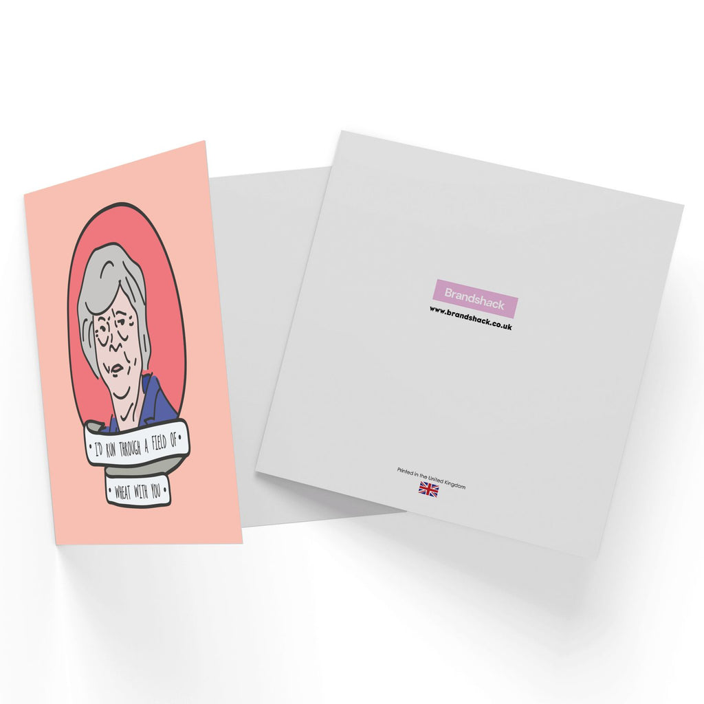 I'd Run Through A Field Of Wheat With You Square Greetings Card