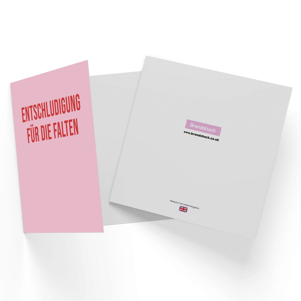 Entschludigung F?_r Die Falten Square Greetings Card