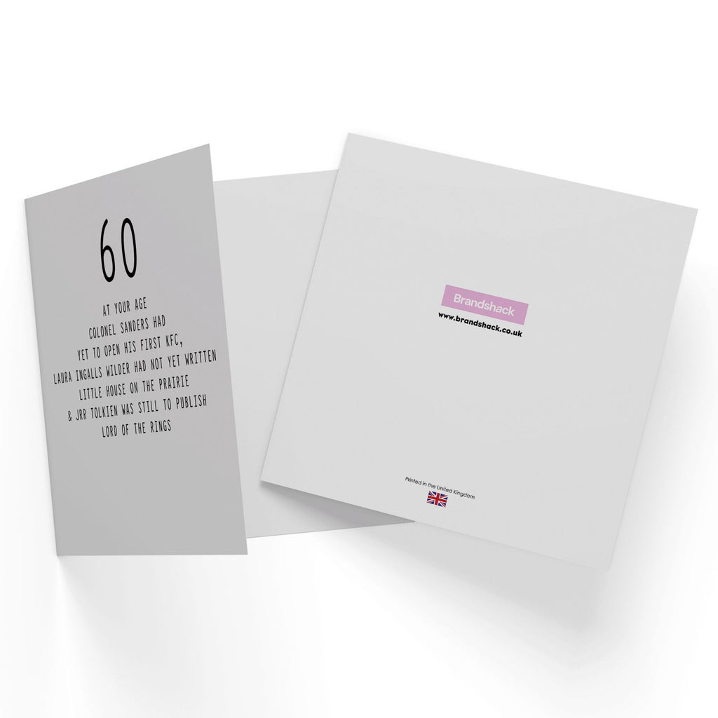 Birthday Specific Collections Age 60 Facts Square Greetings Card