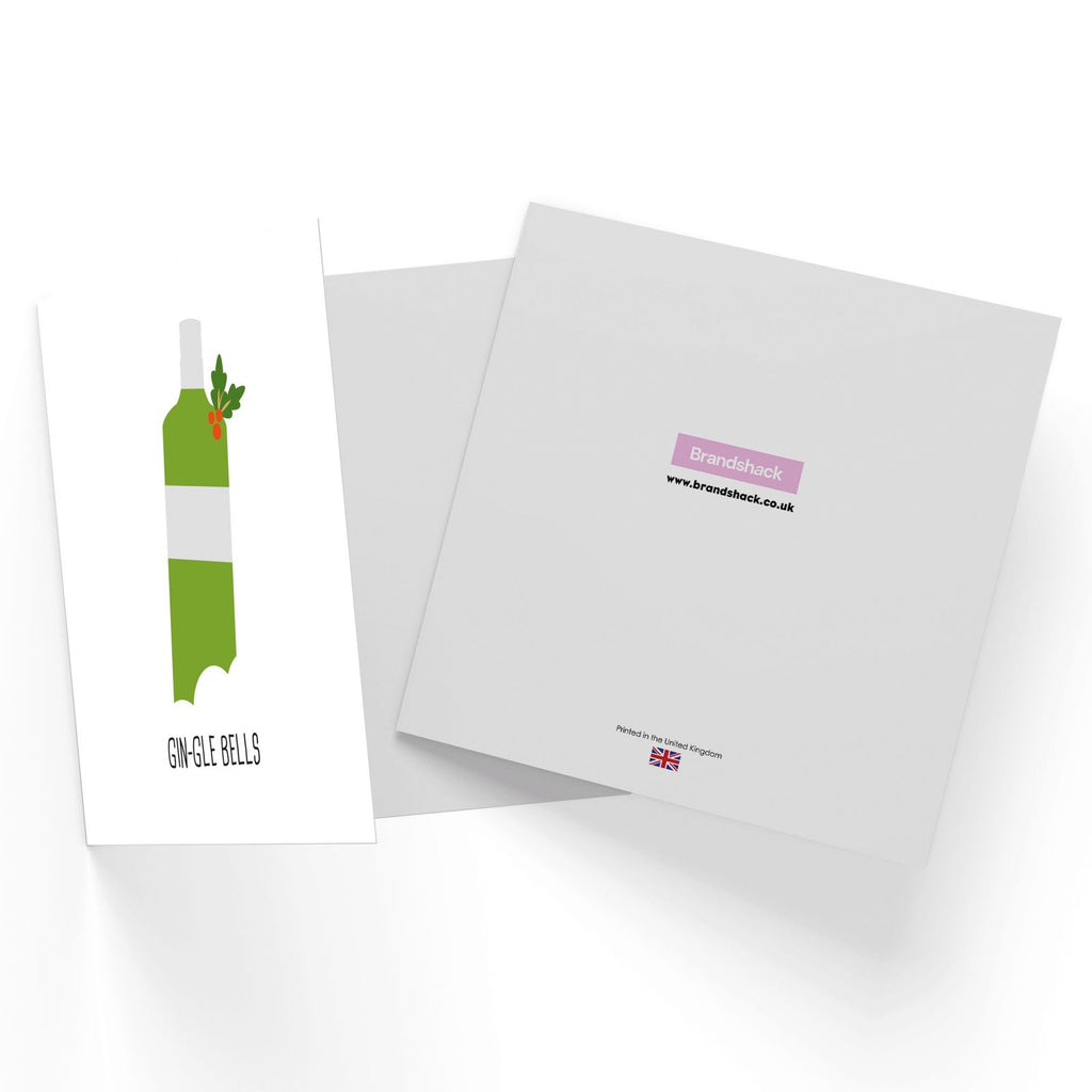 Gin-gle Bells Square Greetings Card